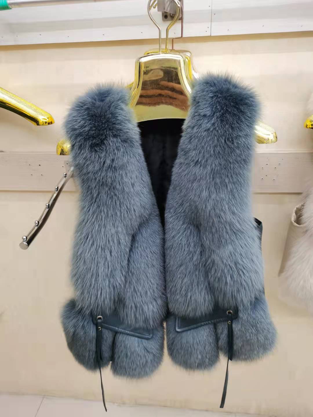 Nine Seven Women's Winter Fox Fur Vest Customization