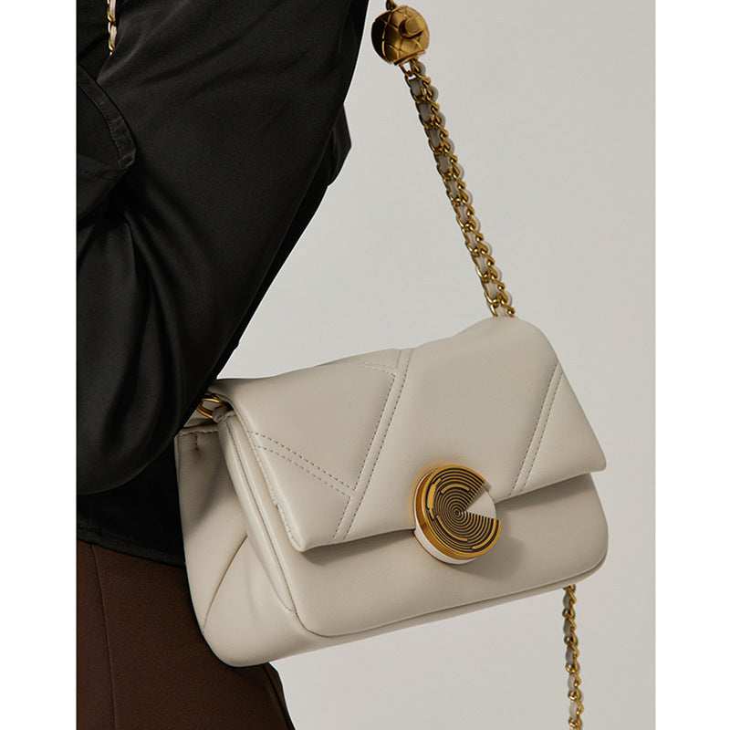 Nine Seven Genuine Leather Women's Handmade Crossbody Bag Metal Ball Decor Purses