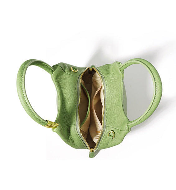 Nine Seven Crossbody Bucket Bag Women's Genuine Leather Handmade Zip Up Silk Scarf Decor Handbag Tote Shoulder Bags