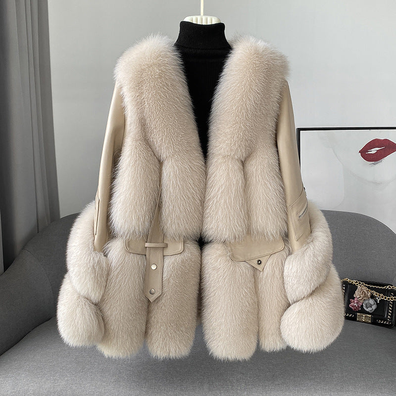 Nine Seven Fox Fur Women's Jacket Coat Customization