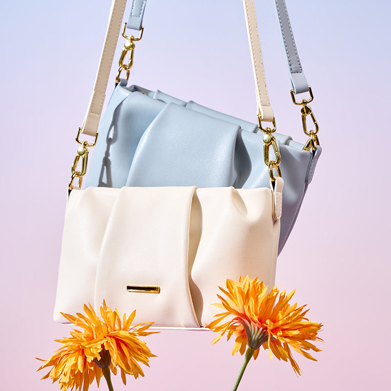 Nine Seven Genuine Leather Women's Handmade Clutches Summer Light Colors Crossbody Bags