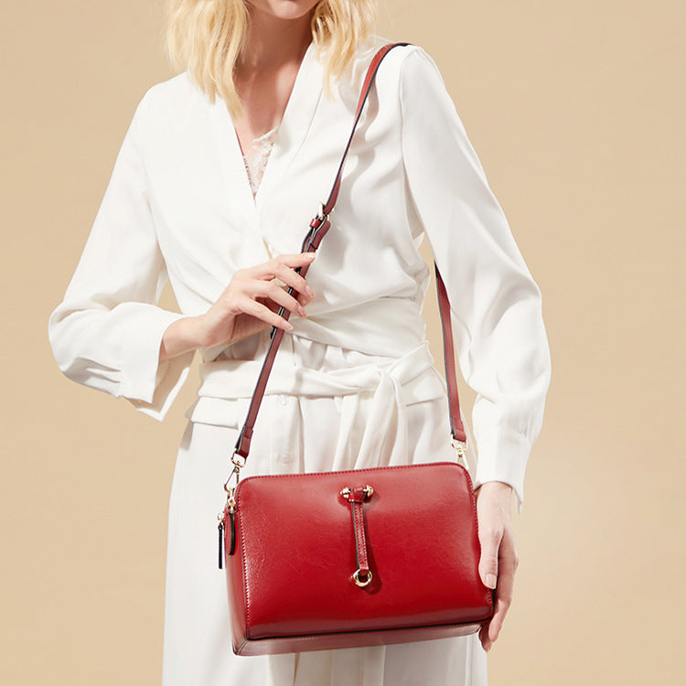 Nine Seven Crossbody Bag for Women Handmade Genuine Leather Ladies Cell Phone Purse with Adjustable Strap