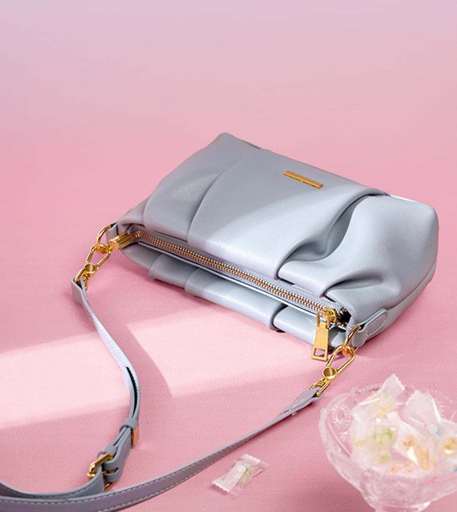 Nine Seven Genuine Leather Women's Handmade Clutches Summer Light Colors Crossbody Bags