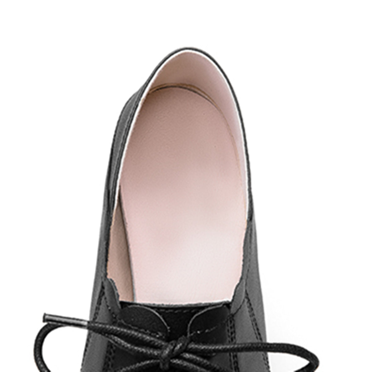 Nine Seven Women's Genuine Leather Handmade Comfortable Mid Block Heel Pointed Toe Graceful Lace Up Pump Shoes