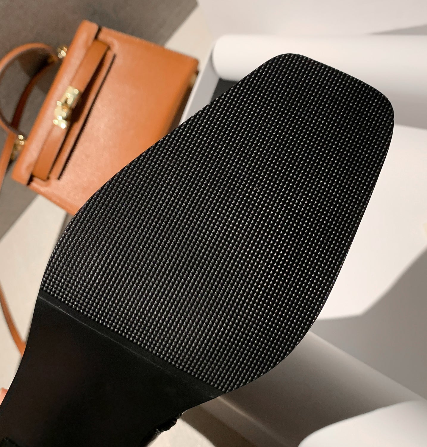 Nine Seven Women's Genuine Leather Square Toe Handmade Stiletto Heels Side Zip Up Chic Ankle Boots