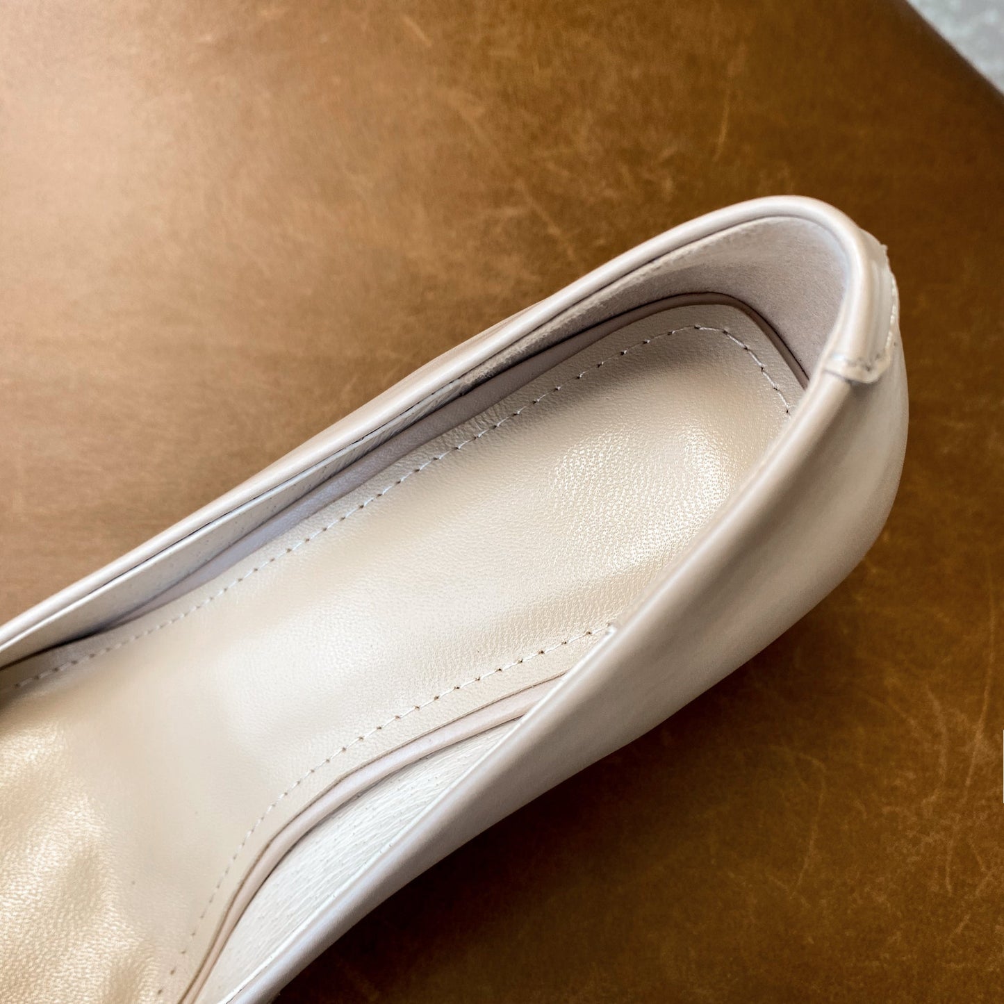 Nine Seven Women's Genuine Leather Square Toe Handmade Stiletto Mid Heels Elegant Dress Pumps