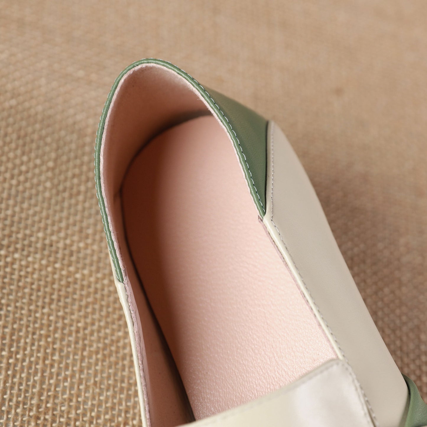 Nine Seven Women's Assorted Colors Genuine Leather Square Toe Handmade Knot Comfot Slip On Flat Shoes