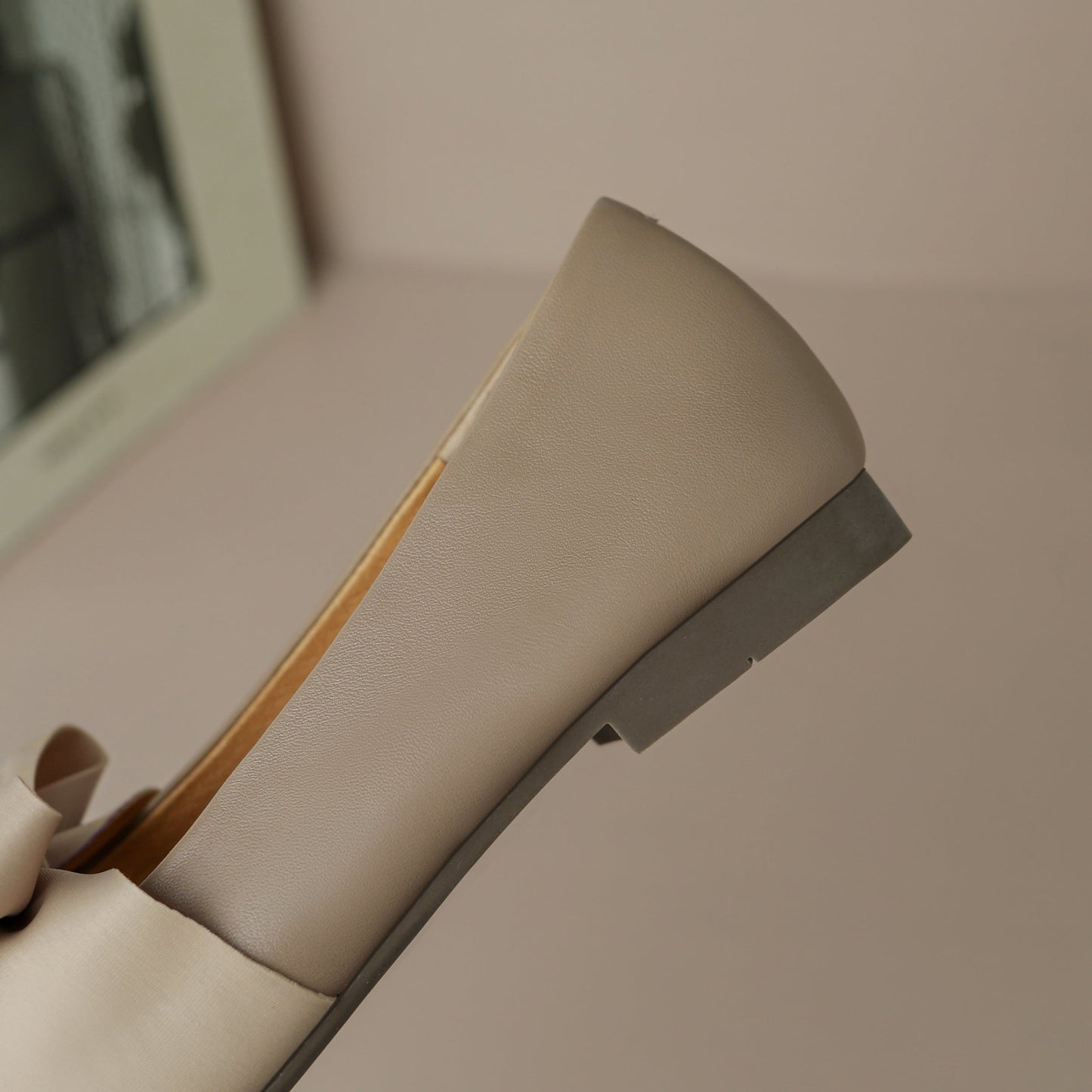 Nine Seven Women's Pointed Toe Genuine Leather Handmade Bowknot Cute Flat Shoes