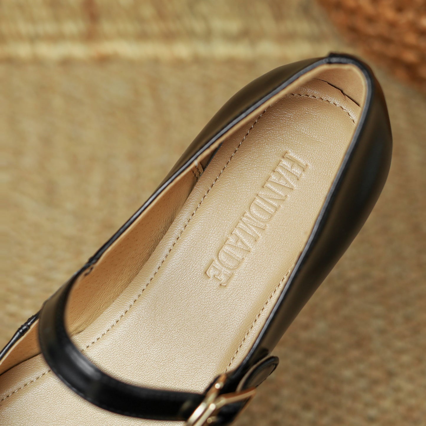 Nine Seven Women's Patent Leather Handmade Pointed Toe Flats Buckle Mary Janes Cute Dress Shoes