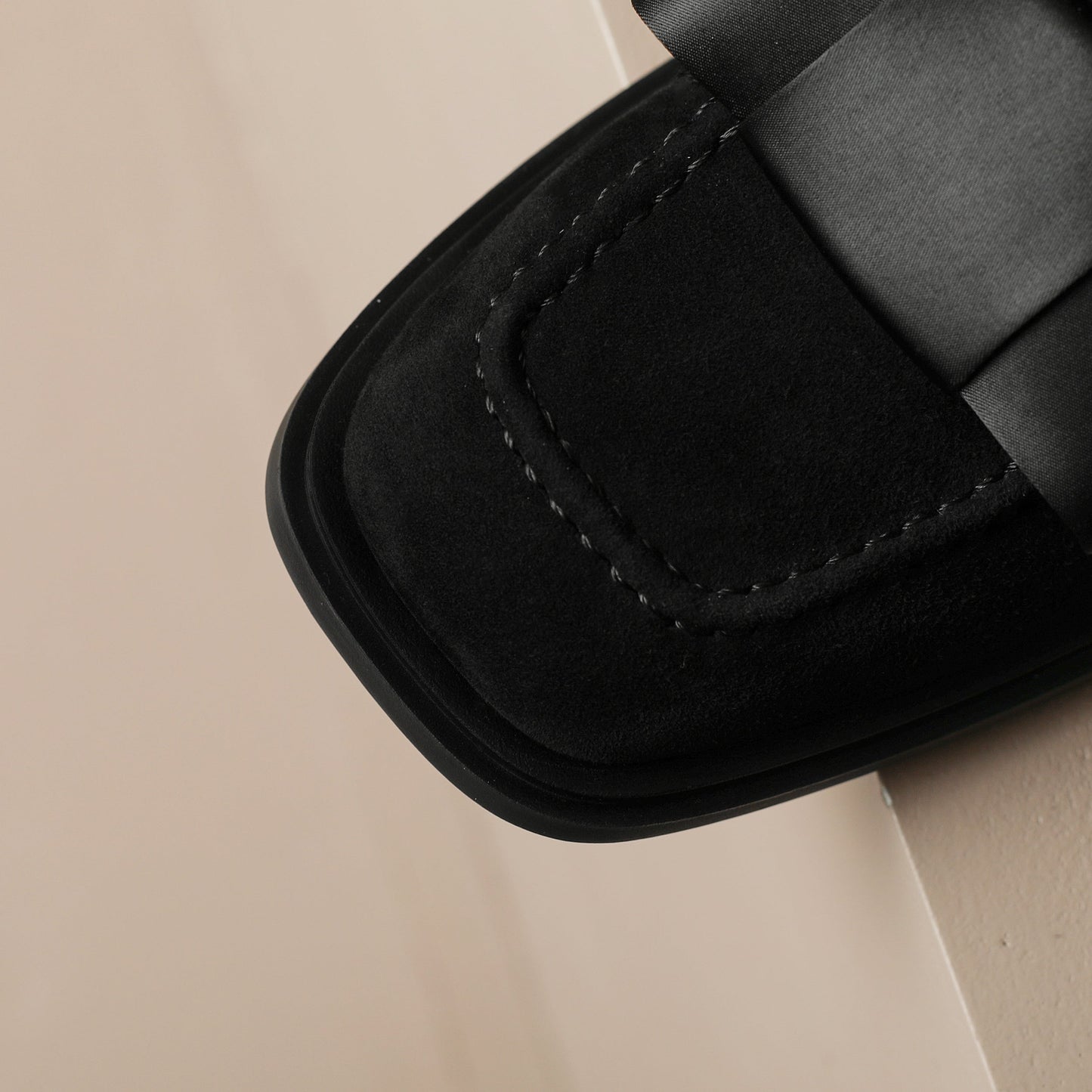 Nine Seven Handmade Women's Suede Leather Bow Décor Comfort Square Toe Side Zipper Mid Block Heel Ankle Boots Shoes