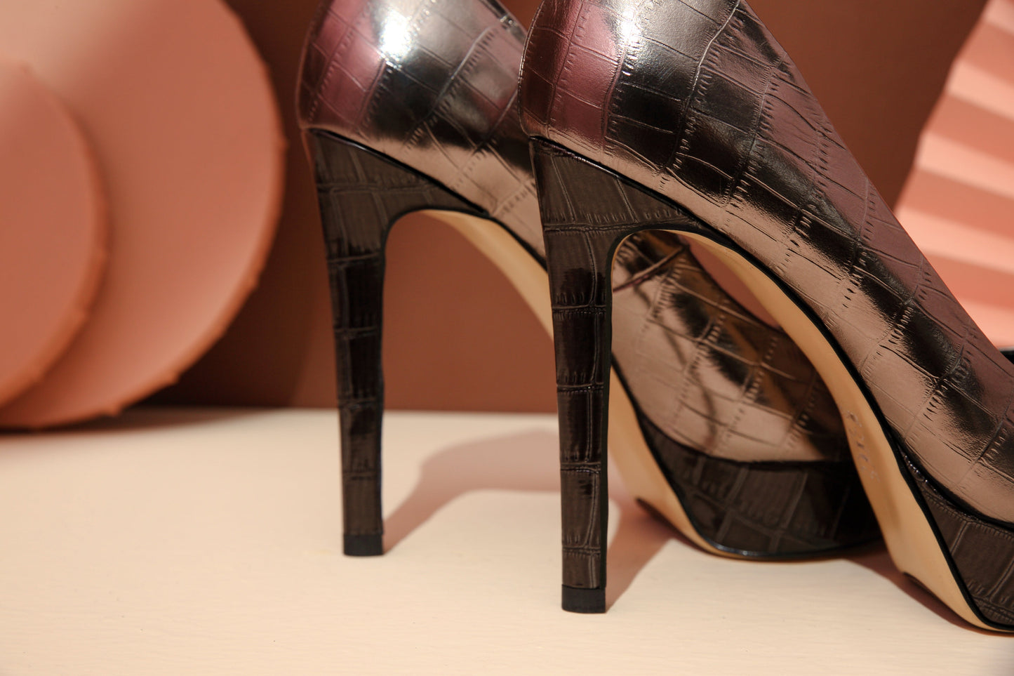 Nine Seven Leather Women's Handmade Pointed Toe Stiletto High Heel Slip On Stylish Platform Pump Shoes