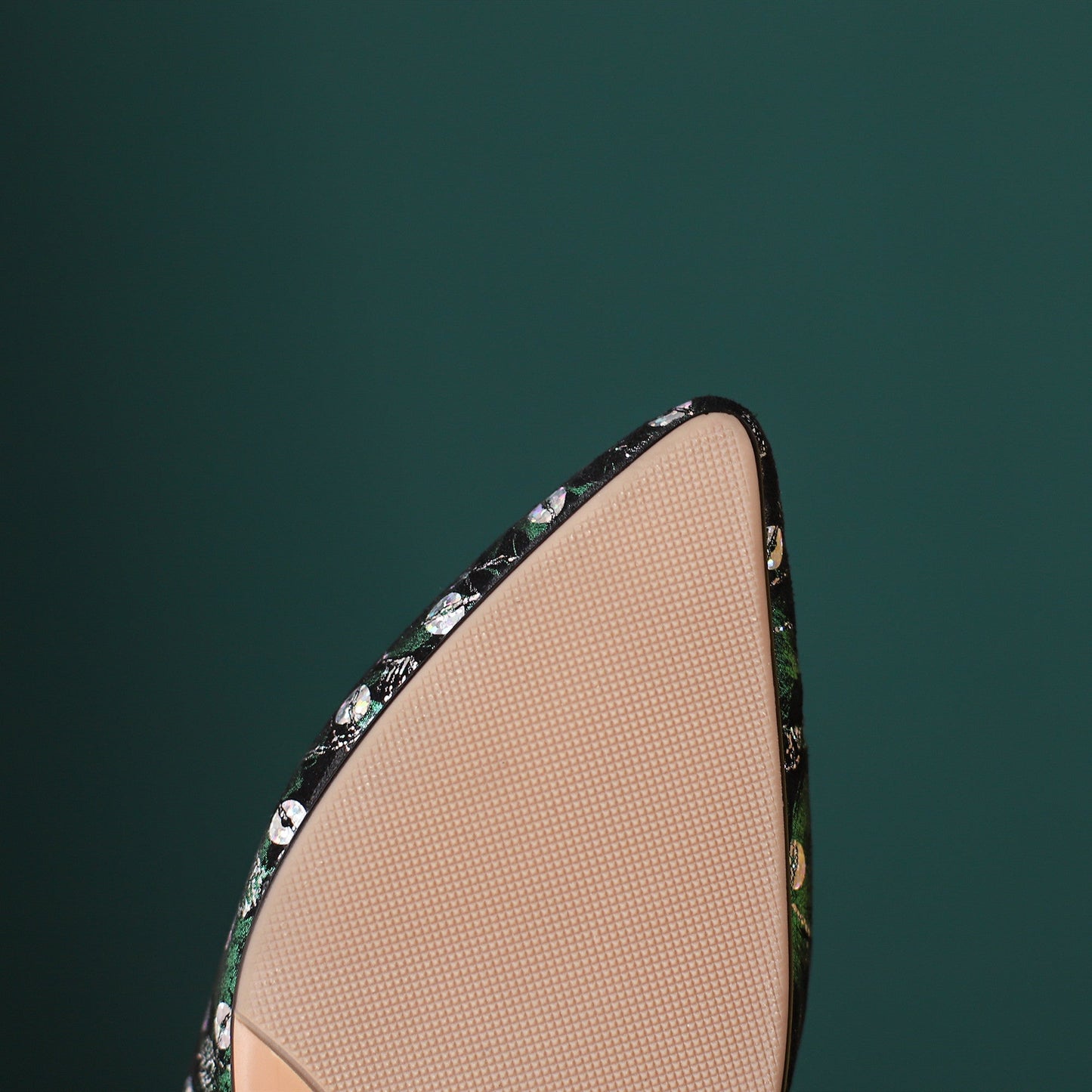 Nine Seven Women's Pointed Toe Genuine Leather Handmade Low Heel Slip On Unique Pump Shoes