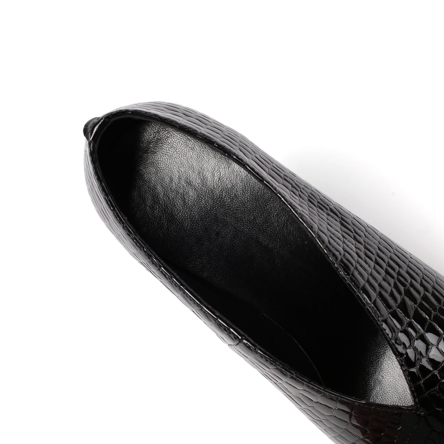 Nine Seven Handmade Women's Patent Leather Slip On Printed Snakeskin Casual Shoes