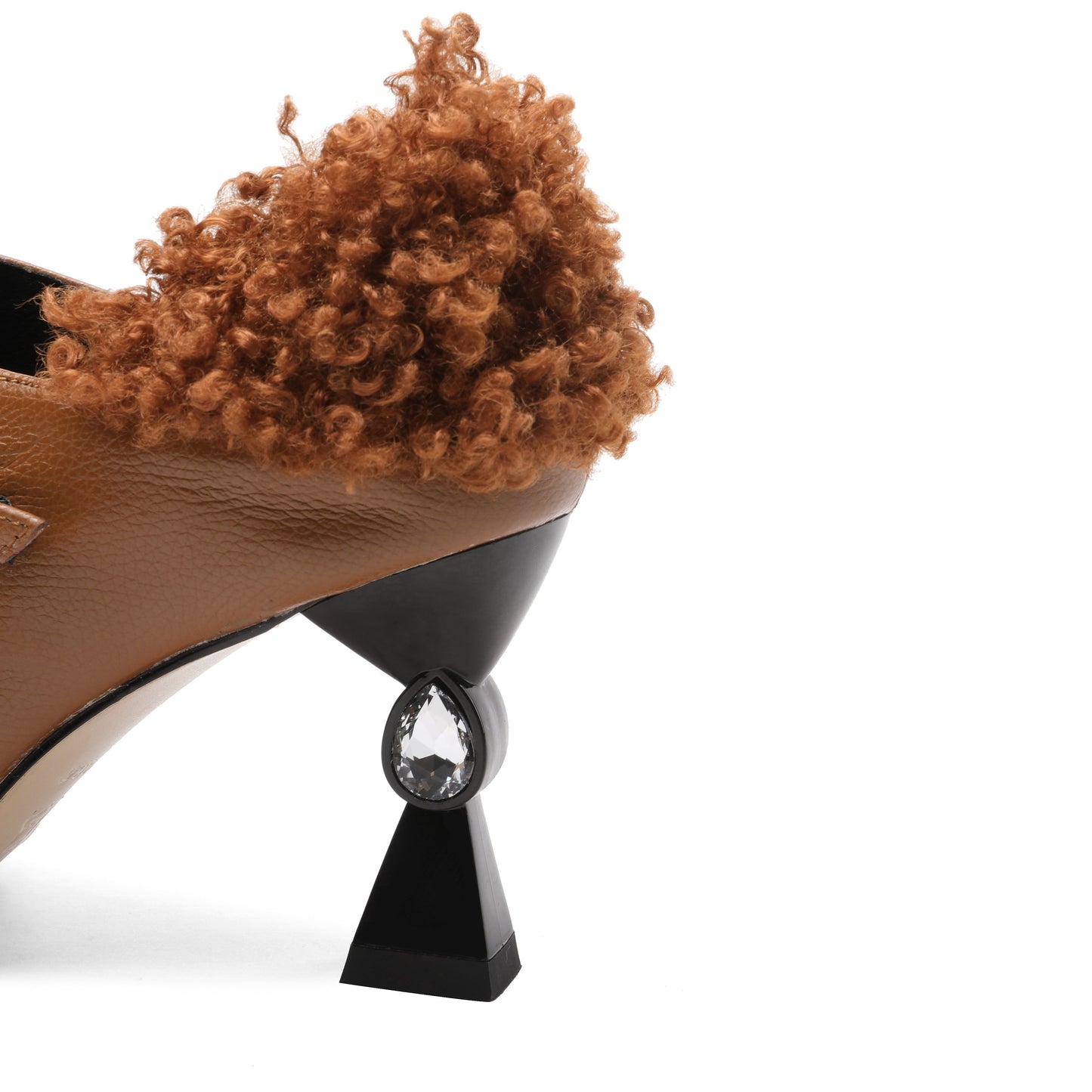 Nine Seven Women's Genuine/Patent Leather Handmade Exquisite High Heel Pointed Toe Graceful Slip On V-Shaped Pump Shoes with Buckle