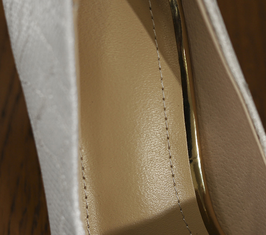 Nine Seven Handmade Women's Satin Bowknot Slip On Stiletto Heel Bridal Weeding Pumps Shoes