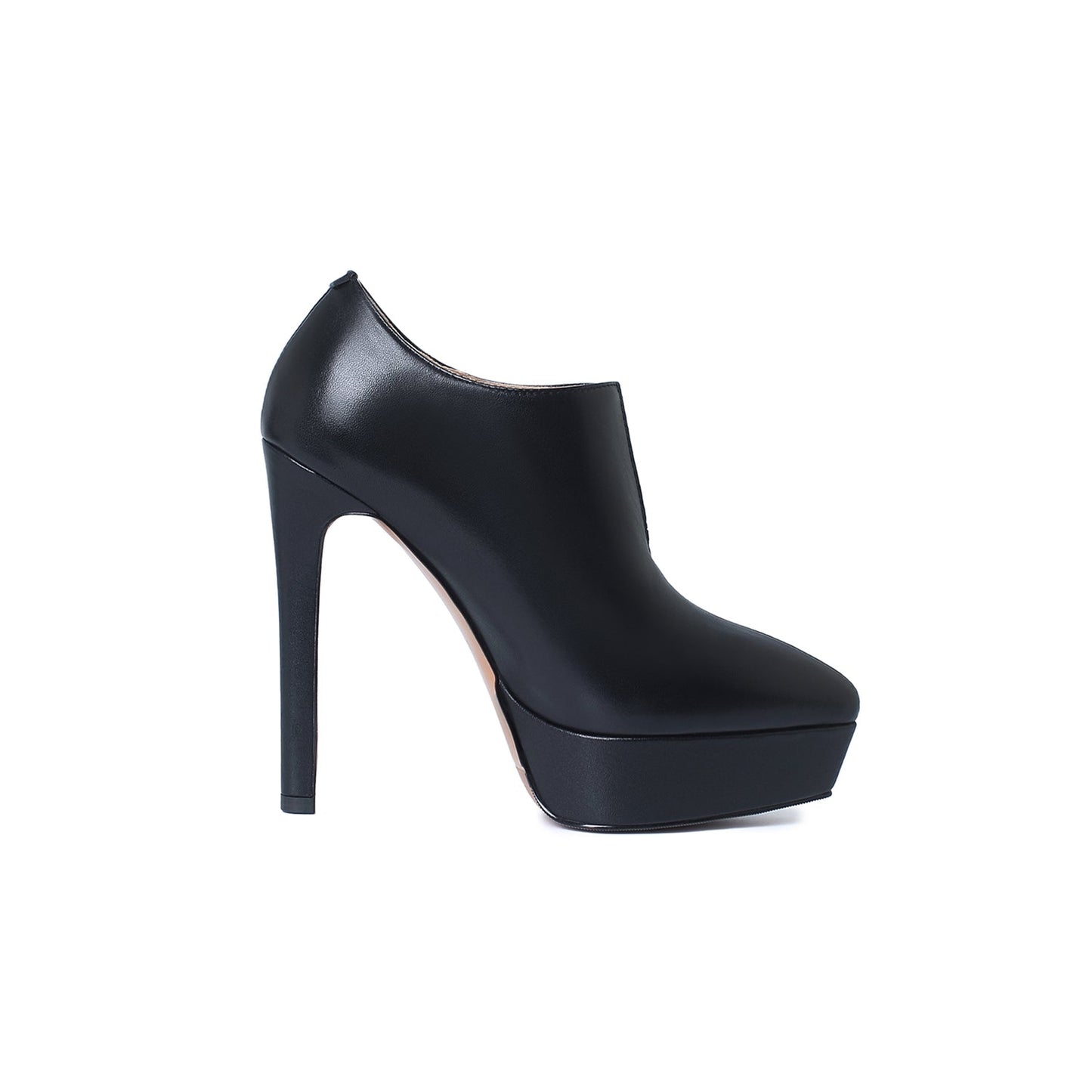 Nine Seven Women's Genuine Leather Handmade V-Shaped Pointy Toe Sexy Stiletto Heel Pumps with Platform