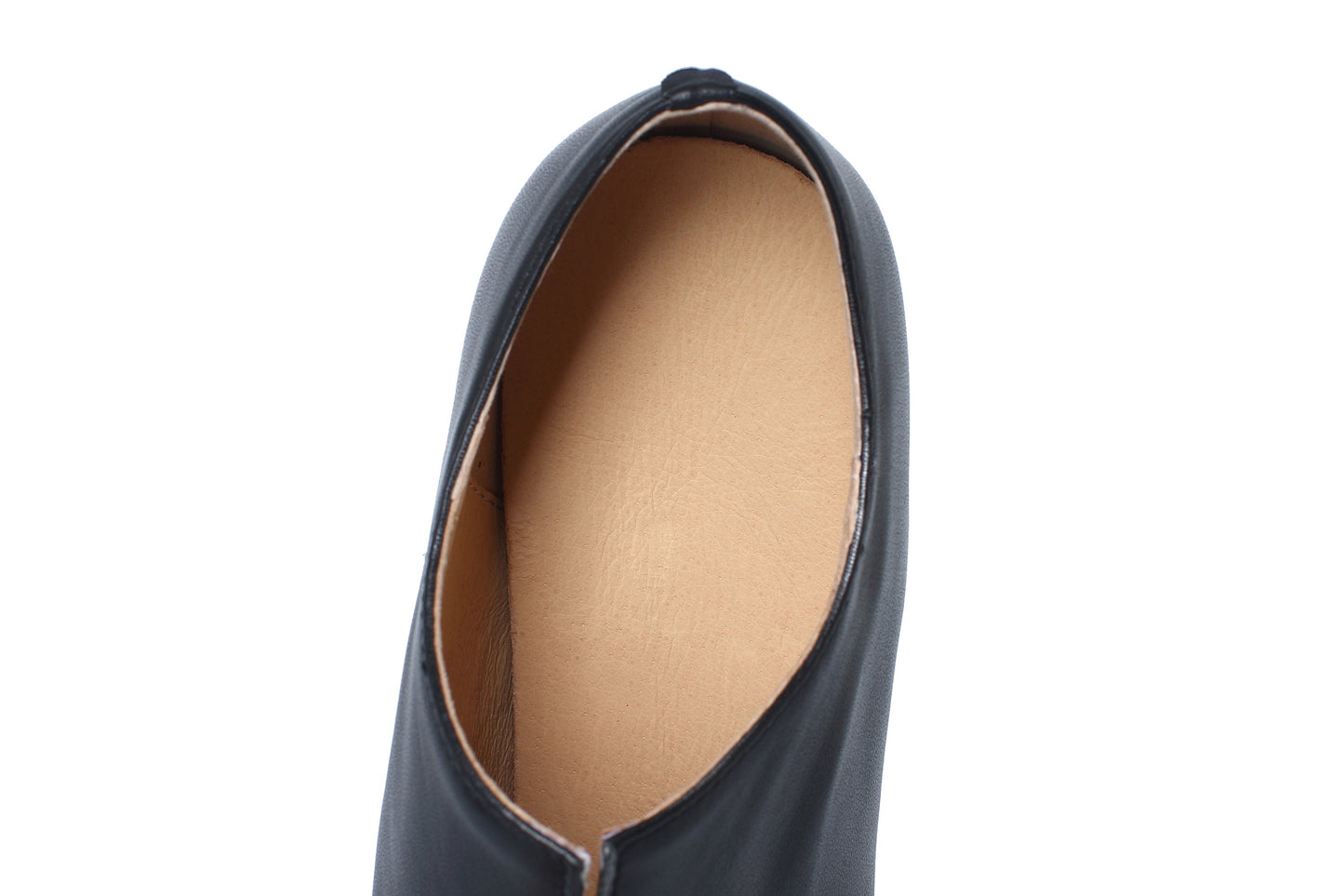 Nine Seven Women's Genuine Leather Handmade V-Shaped Pointy Toe Sexy Stiletto Heel Pumps with Platform