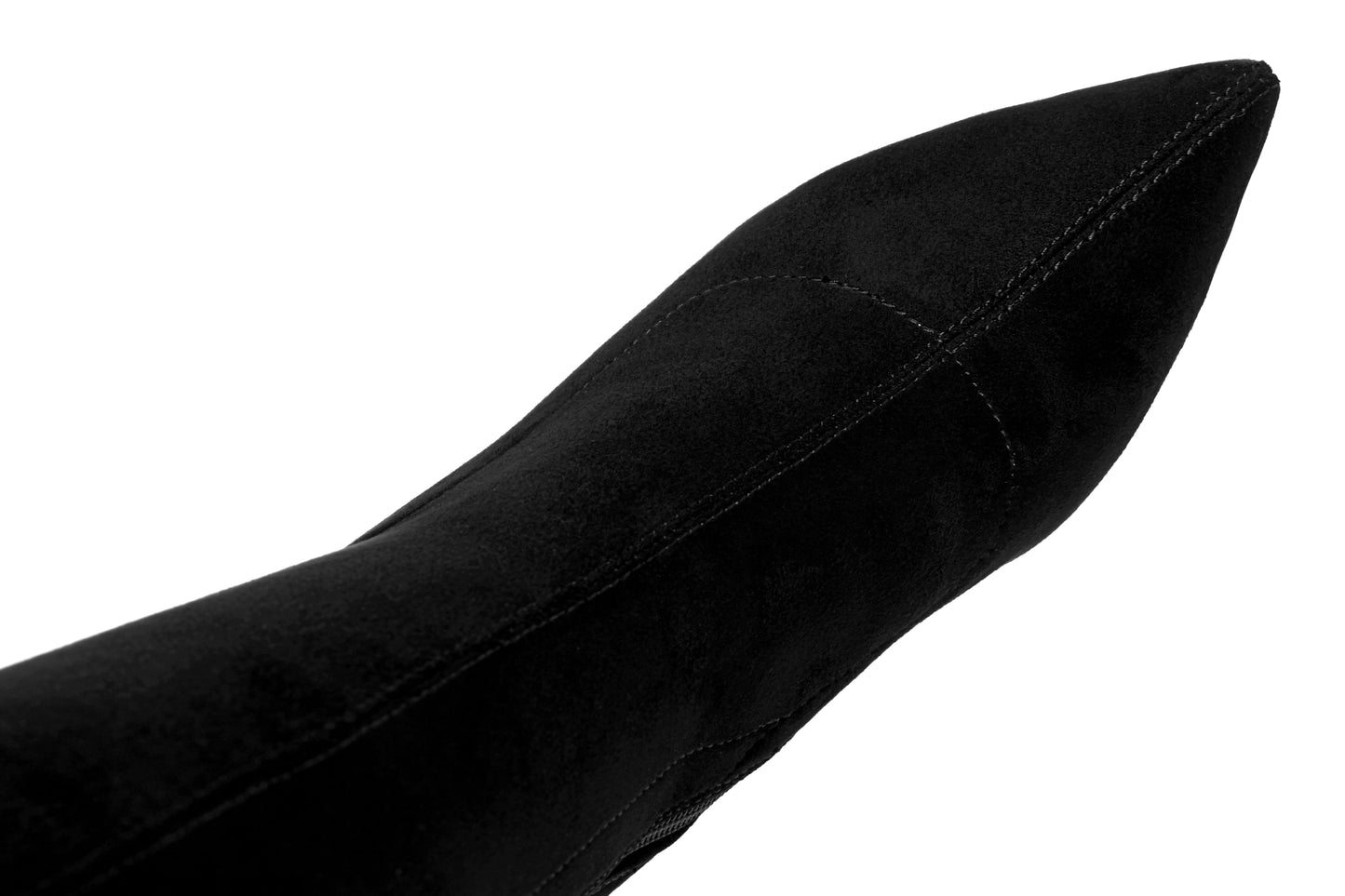 Nine Seven Women's Handmade Suede Leather Pointed Toe Sexy Stiletto High Heel Stretch Half Zip Black Over the Knee High Boots with Colorful Sequin