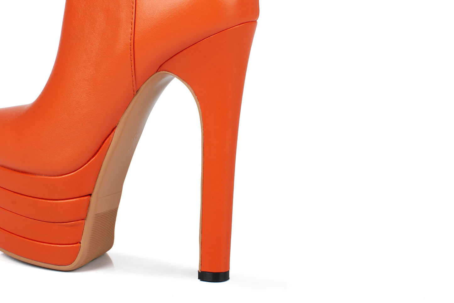 Nine Seven Genuine Leather Women's Handmade Pointed Toe Spikes-Stiletto Supper High Heel Side Zip Up Sexy Ankle Booties with Platform