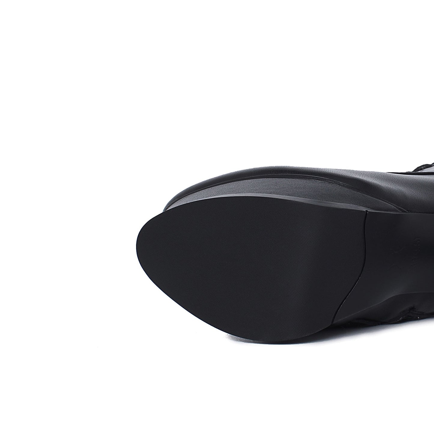 Nine Seven Women's Genuine Leather Handmade Stiletto Super High Heel Round Toe Side Zip Up Dressy Booties with Platform