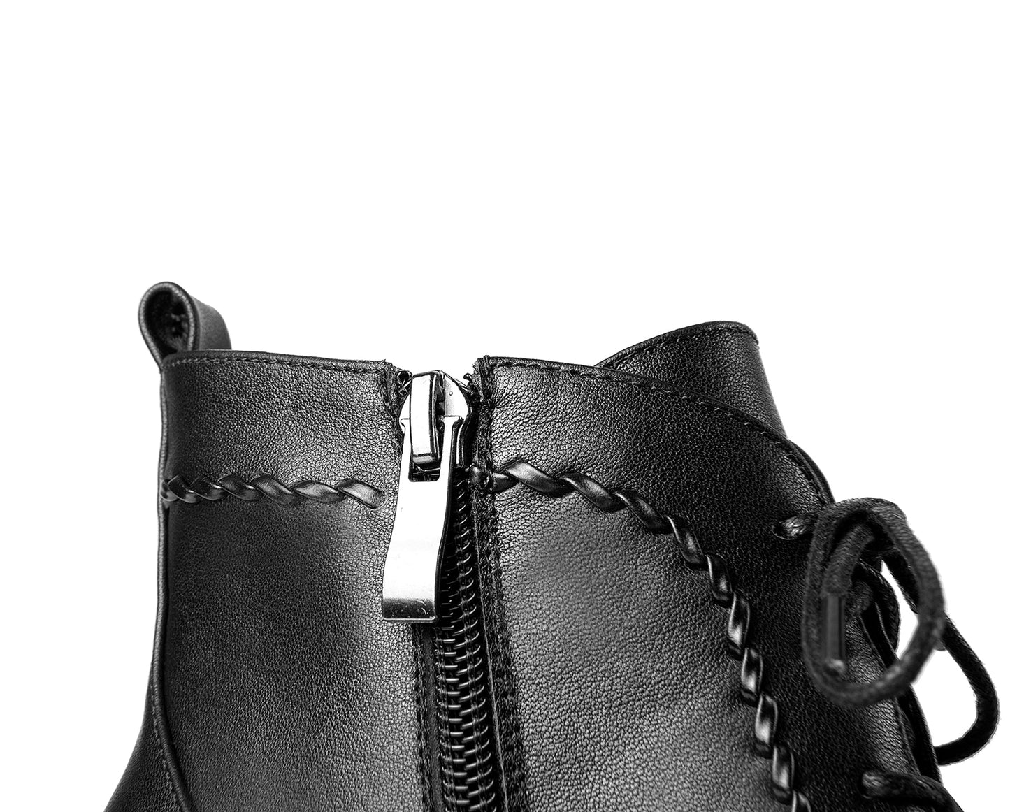 Nine Seven Women's Genuine Leather Sexy Stiletto Heel Handmade Zip Up Pointed Toe Booties with Selftie Design