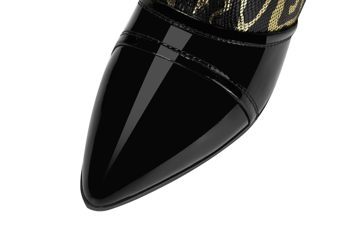 Nine Seven Women's Pointed Toe Genuine Leather Handmade Chunky Heels Slip On Casual Loafers Shoes