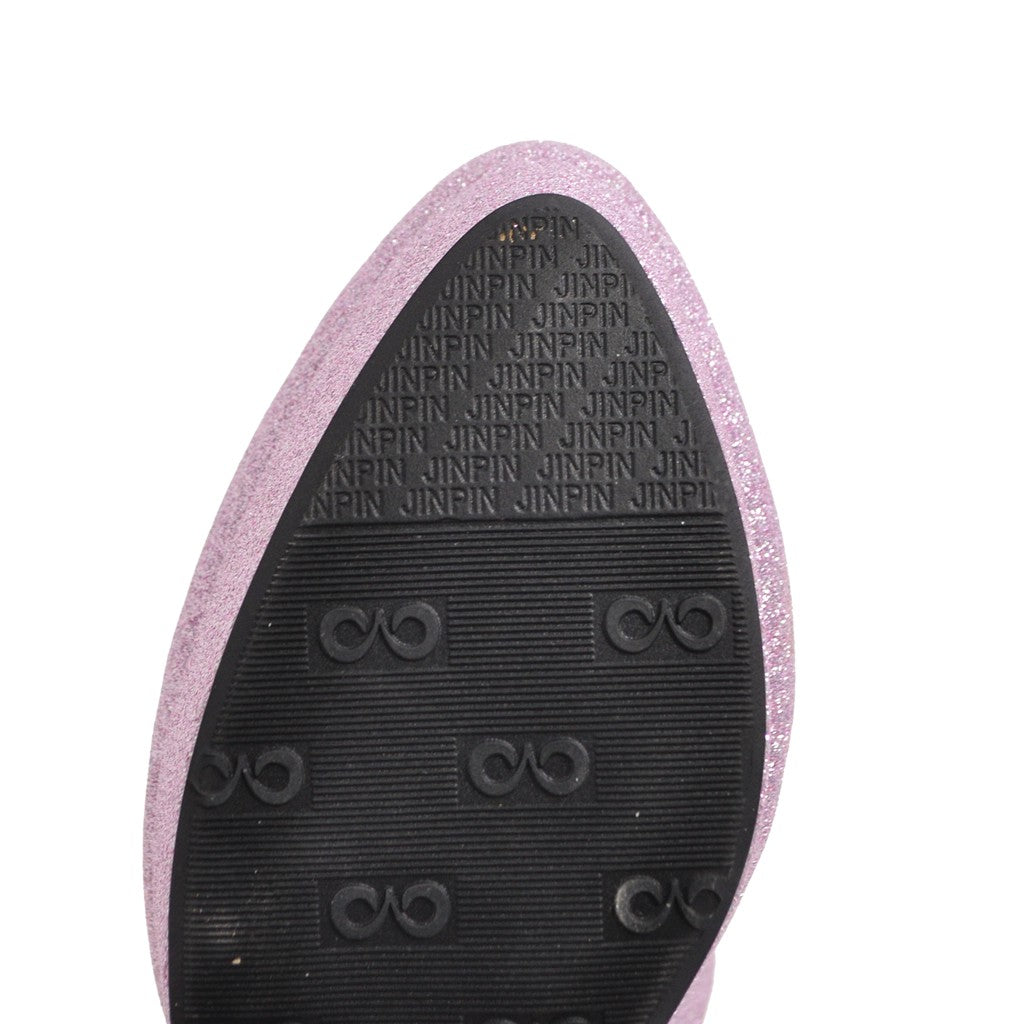 Nine Seven Women's Handmade Sparkly High Stileto Heel Ankle Buckle Platfoem Pumps Shoes