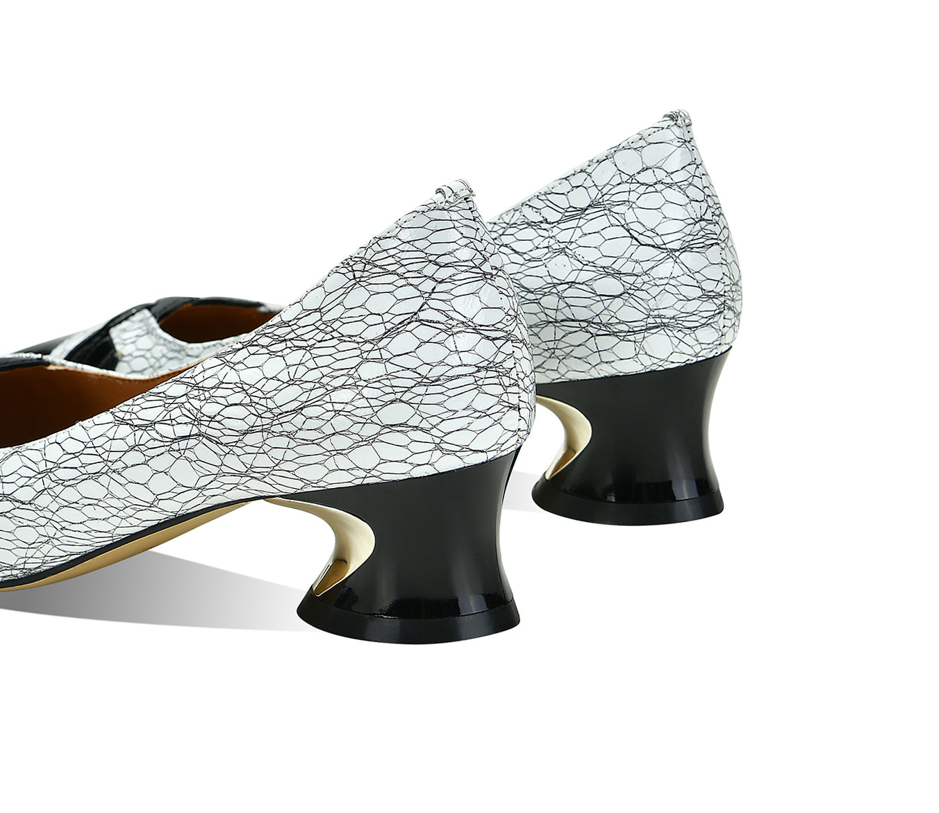 Nine Seven Handmade Women's Genuine Leather Assorted Color Slip On Pointed Toe Low Chunky Heel Pumps Shoes