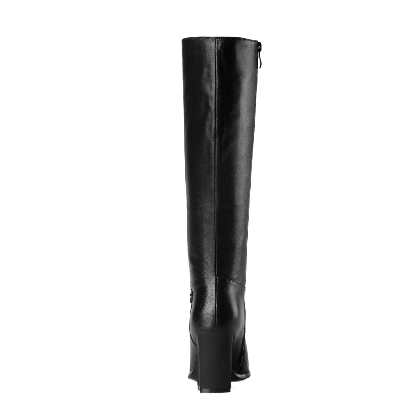 Nine Seven Genuine Leather Square Toe Chunky Heel comfortable Knee High Boots
