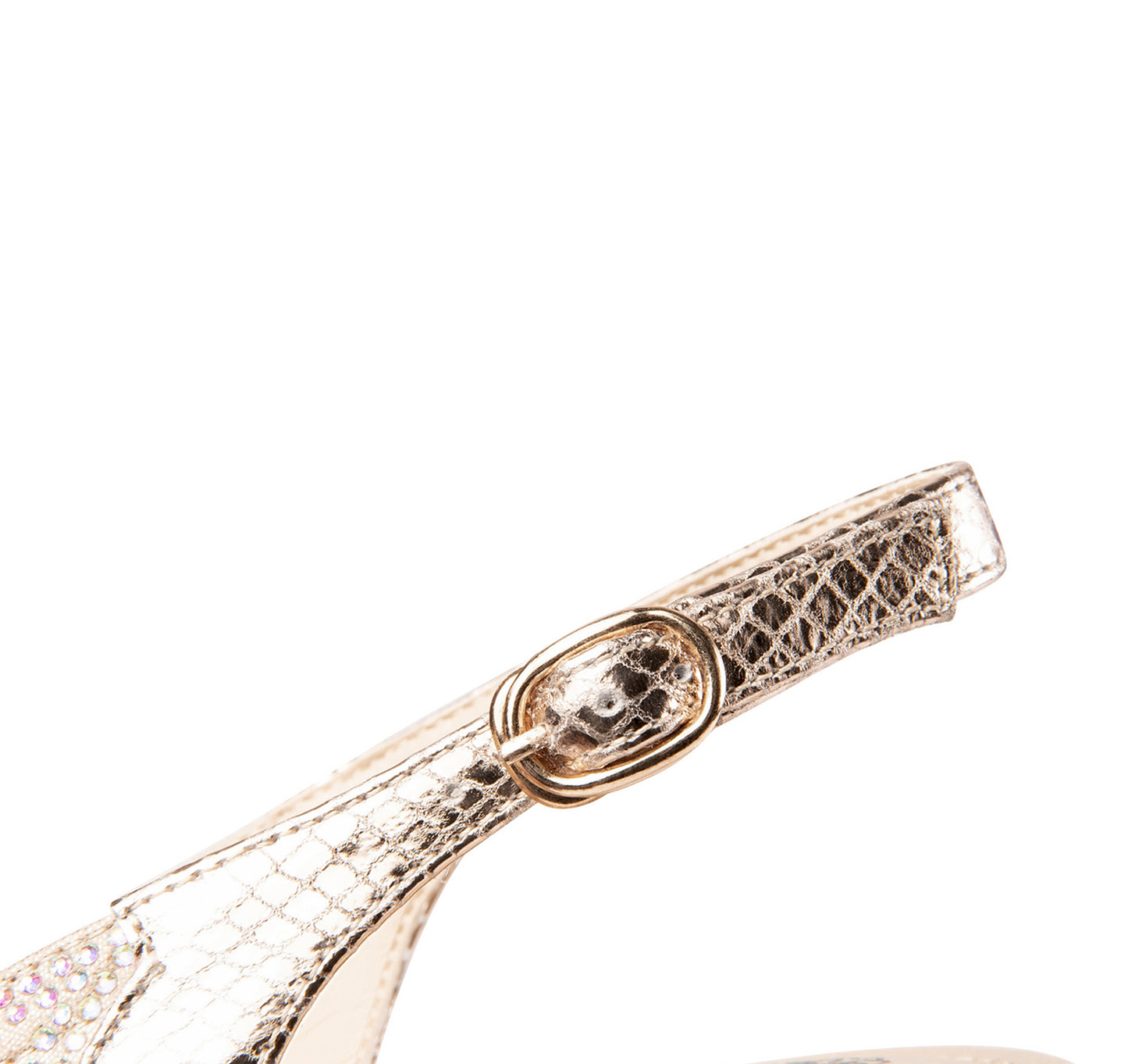 Nine Seven Leather Mesh Handmade Women's Pointed Toe  Mid Heel Buckle Rhinestone Slingback Sandal Shoes