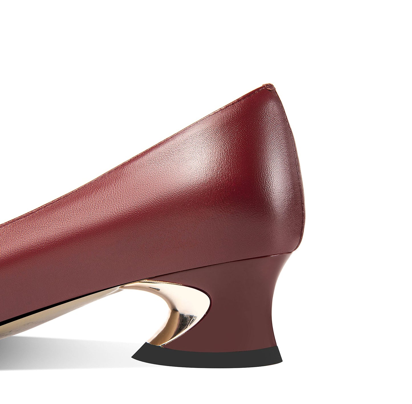 Nine Seven Women's Handmade Genuine Leather Spool Heel Pointed Toe Glitter Loafer Pumps