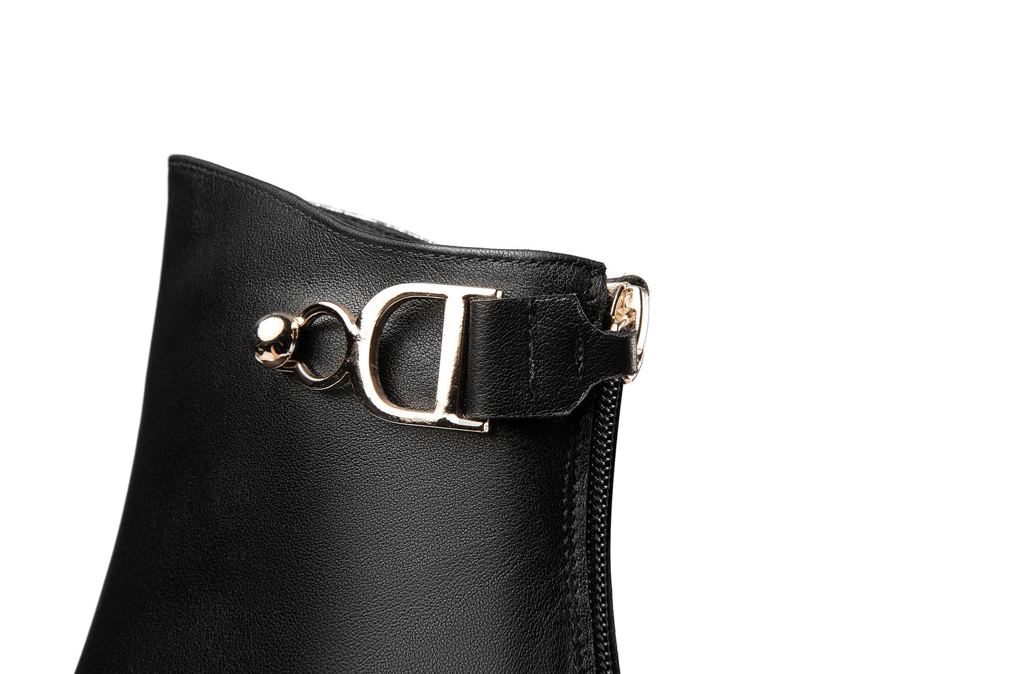 Nine Seven Women's Handmade Genuine Leather Pointed Toe High Heel Back Zip Closure Ankle Boots