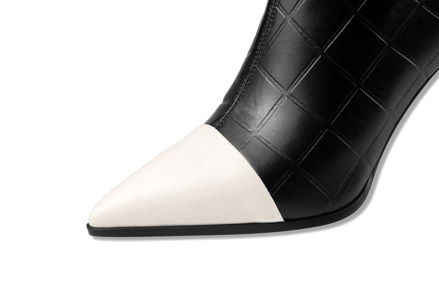 Nine Seven Genuine Leather Women's Handmade Assorted Colors Pointed Toe Stiletto Heel Back Zipper Ankle Boots