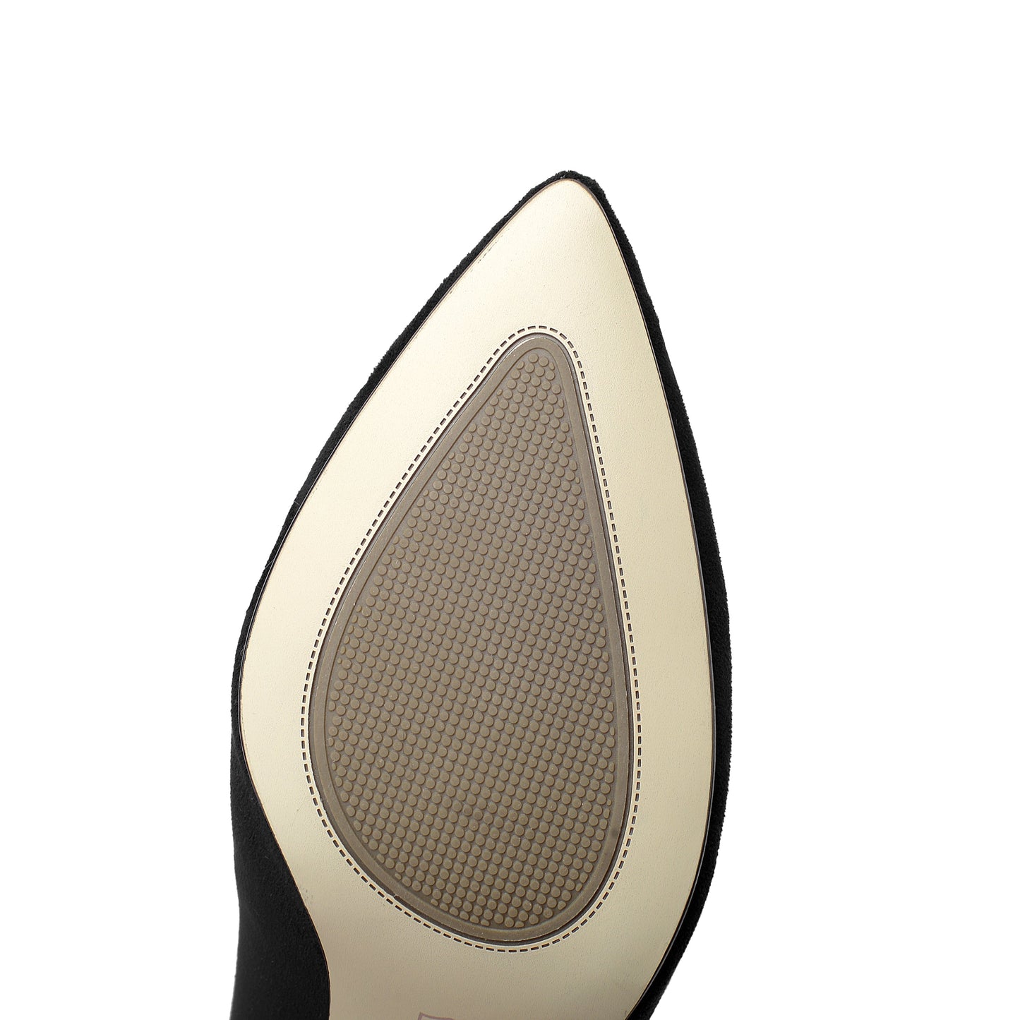 Nine Seven Women's Handmade Suede Leather Pointed Toe Sexy High Heel Stretch Slip On Black Over the Knee High Boots with Floral Tassel