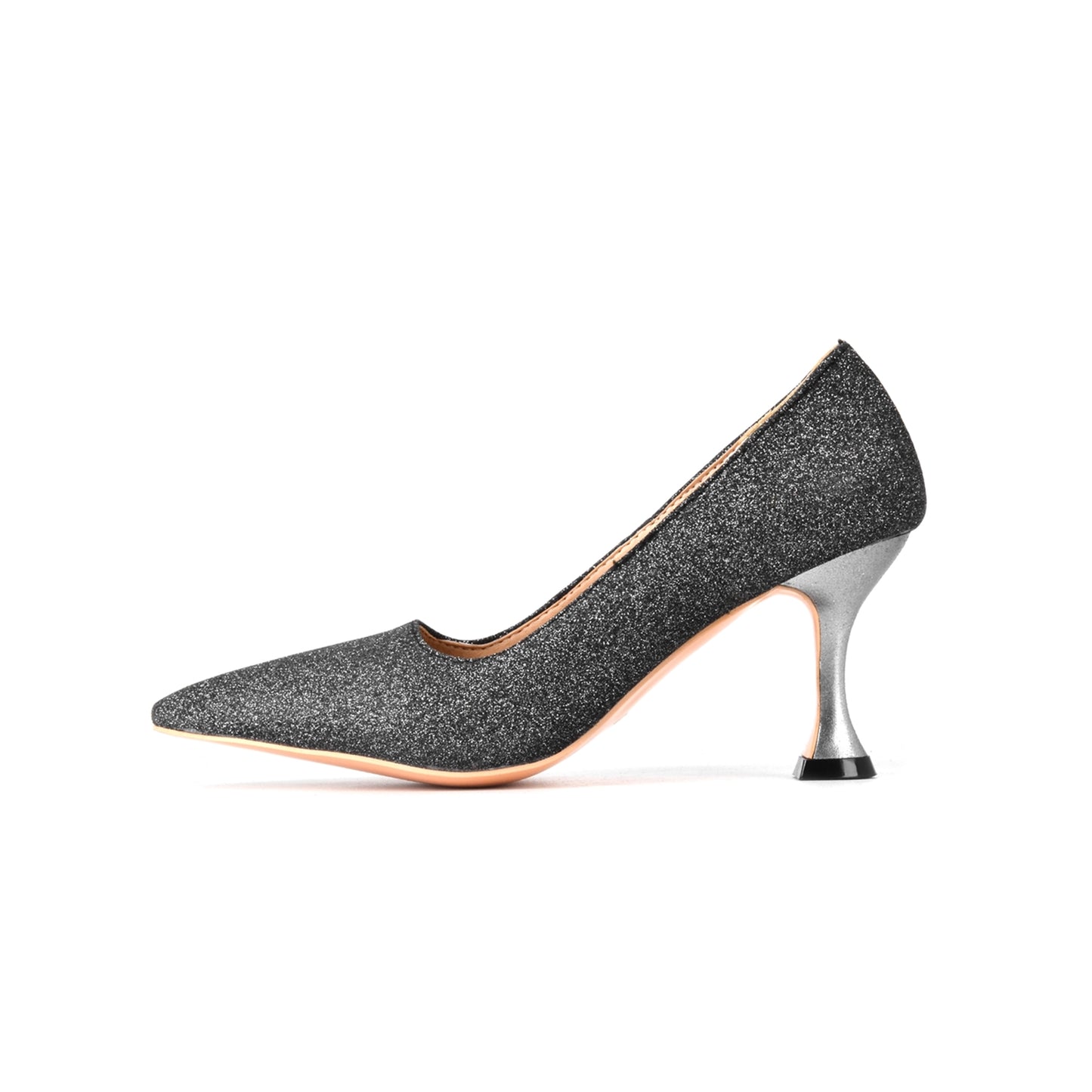 Nine Seven Women's Handmade Pointed Toe Glitter High Heel Weeding Pumps Shoes