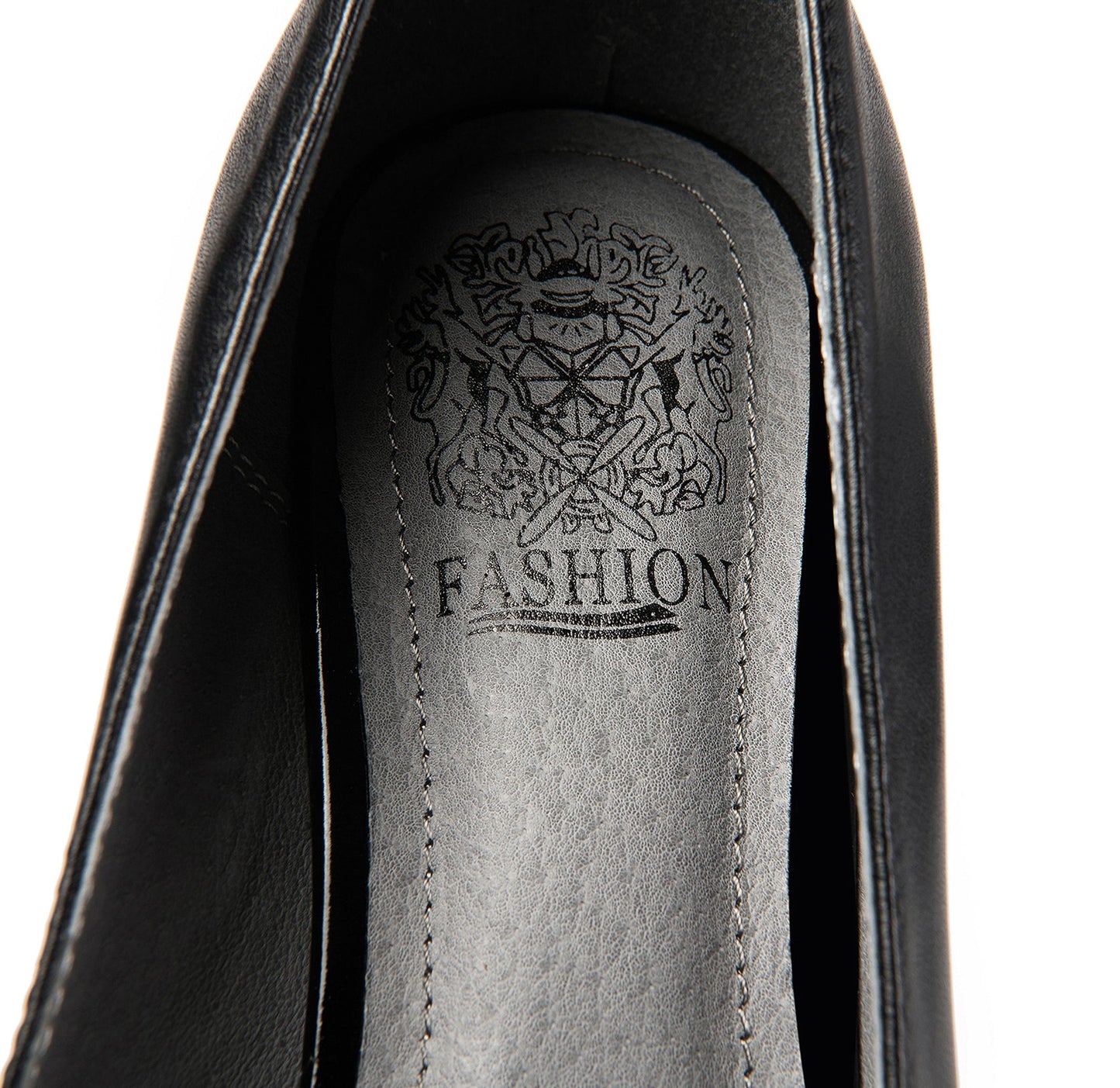 Nine Seven Women's Handmade Genuine Leather Pointed Toe Sexy Metal Kitten Heel Pumps with Glitter Star Pearl