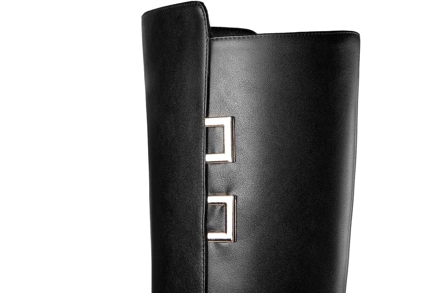 Nine Seven Handmade Women's Genuine Leather Mid Heel Side Zip Up Pointed Toe Stylish Knee High Boots