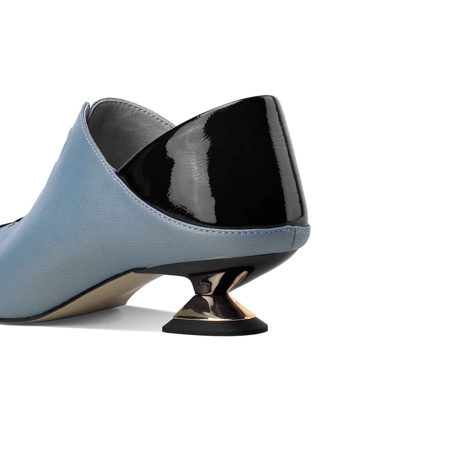 Nine Seven Women's Handmade Genuine Leather Unique Low Chunky Heel Pointed Toe Side Zip Up Assorted Color Pump Shoes