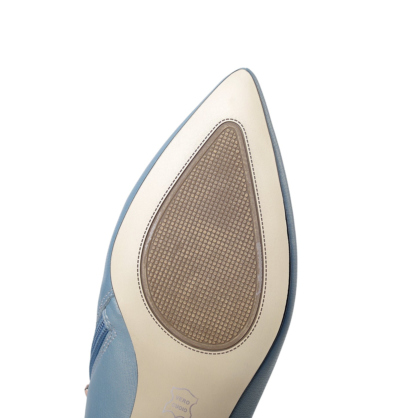 Nine Seven Women's Handmade Genuine Leather Unique Low Chunky Heel Pointed Toe Side Zip Up Assorted Color Pump Shoes