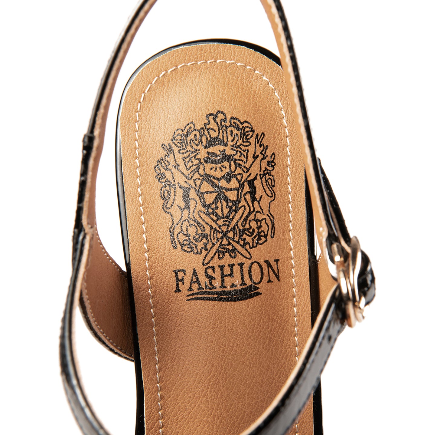 Nine Seven Patent Leather Handmade Women's Pointed Toe Stiletto Heel Buckle Weeding Sandal Shoes