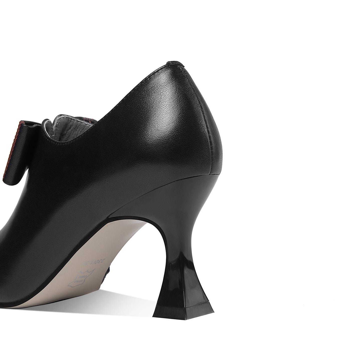 Nine Seven Women's Genuine Leather Handmade Pointed Toe High Stiletto Heel Side Zip Up Pump Shoes with Bow