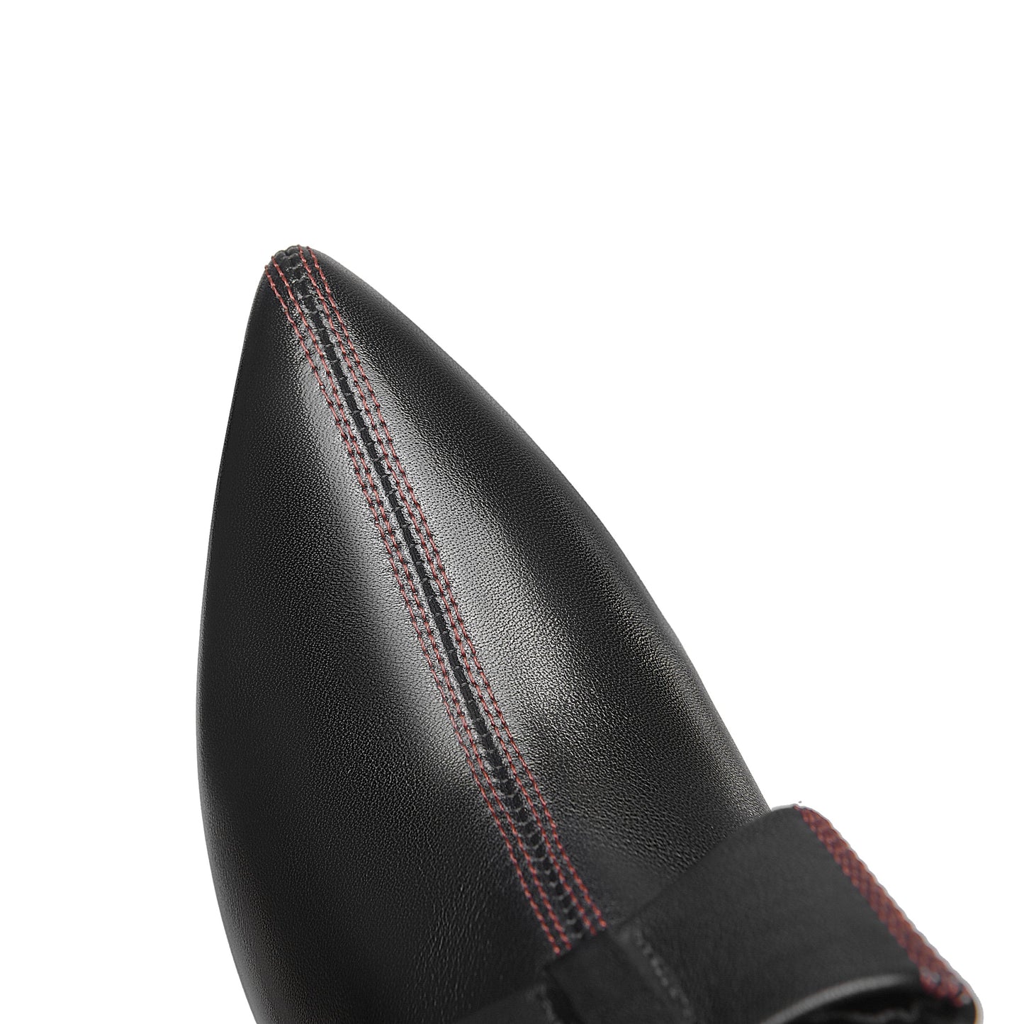 Nine Seven Women's Genuine Leather Handmade Pointed Toe High Stiletto Heel Side Zip Up Pump Shoes with Bow