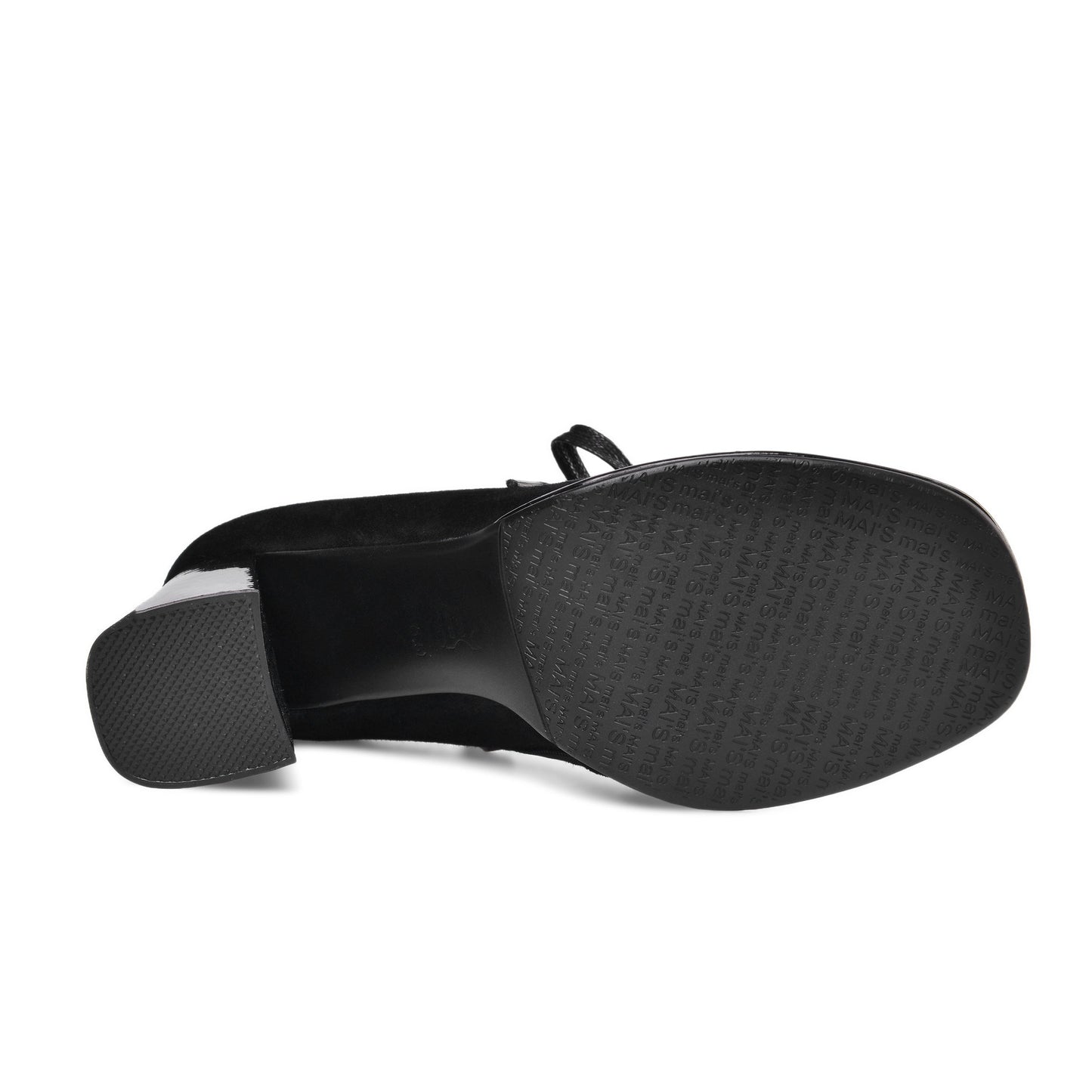 Nine Seven Women's Round Toe Suede Leather Handmade Side Zipper Sleftie Pump Shoes with High Chunky Heel