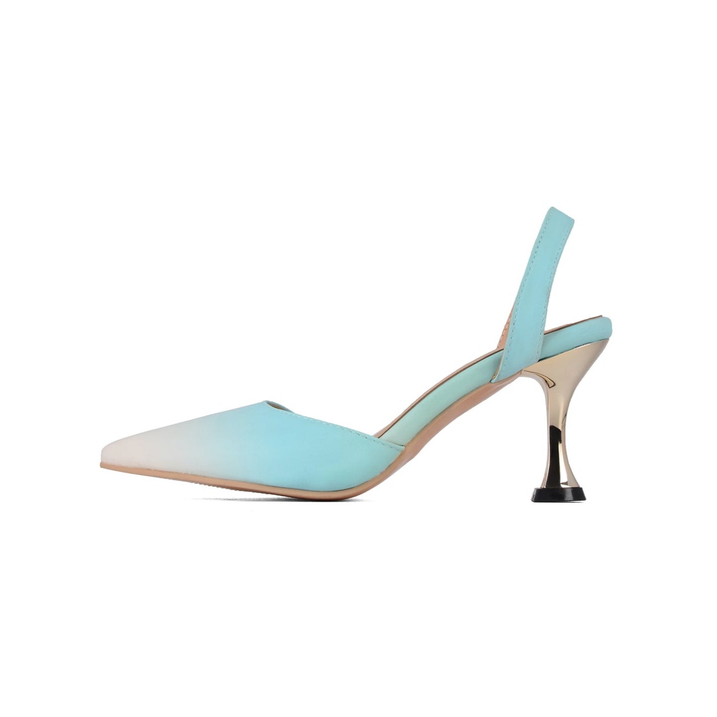 Nine Seven Graduated Colors Handmade Women's Pointed Toe  High Heel Slingback Sandal Shoes