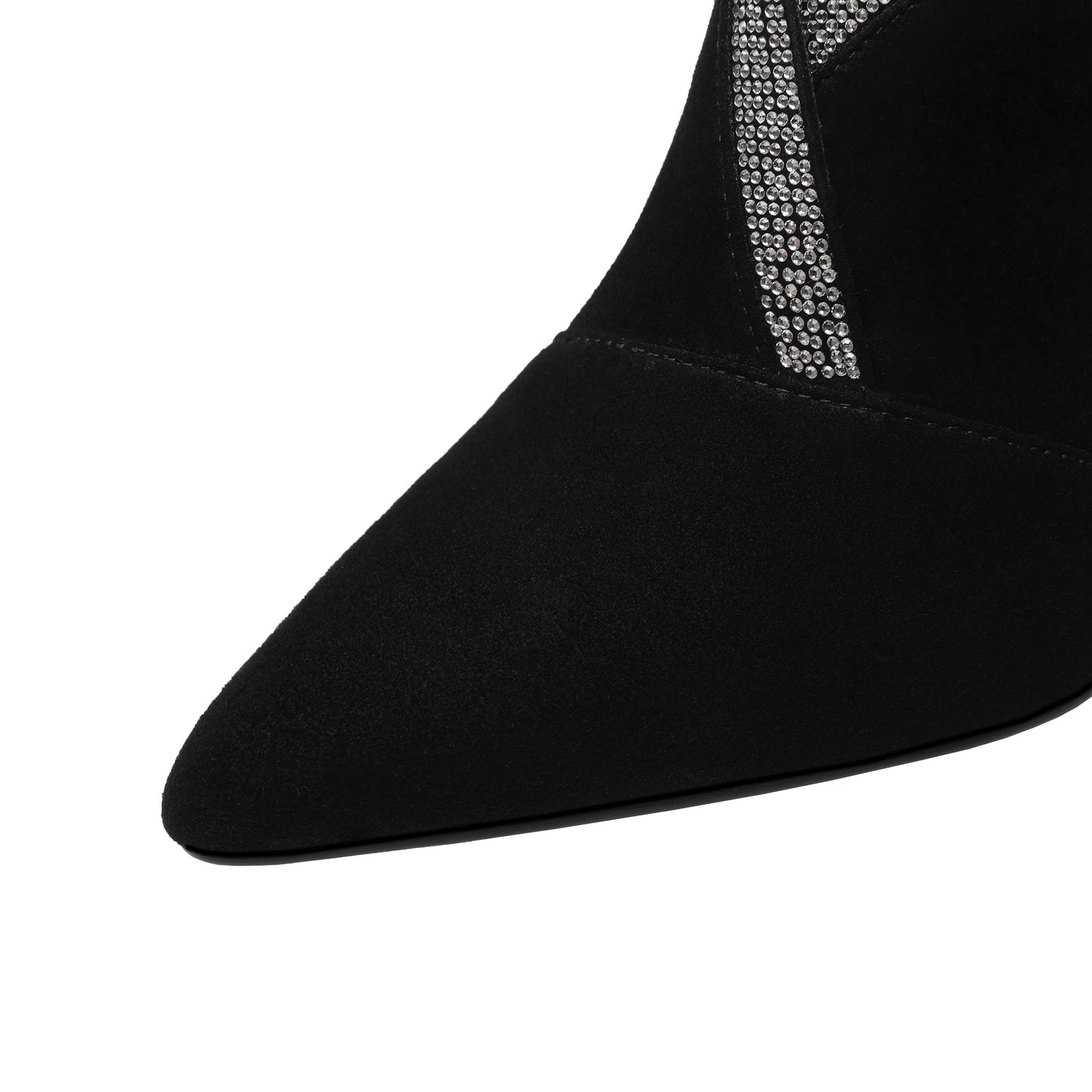 Nine Seven Women's Pointed Toe Soft Suede Leather Stiletto Mid Heels Handmade Dress Pumps Shoes