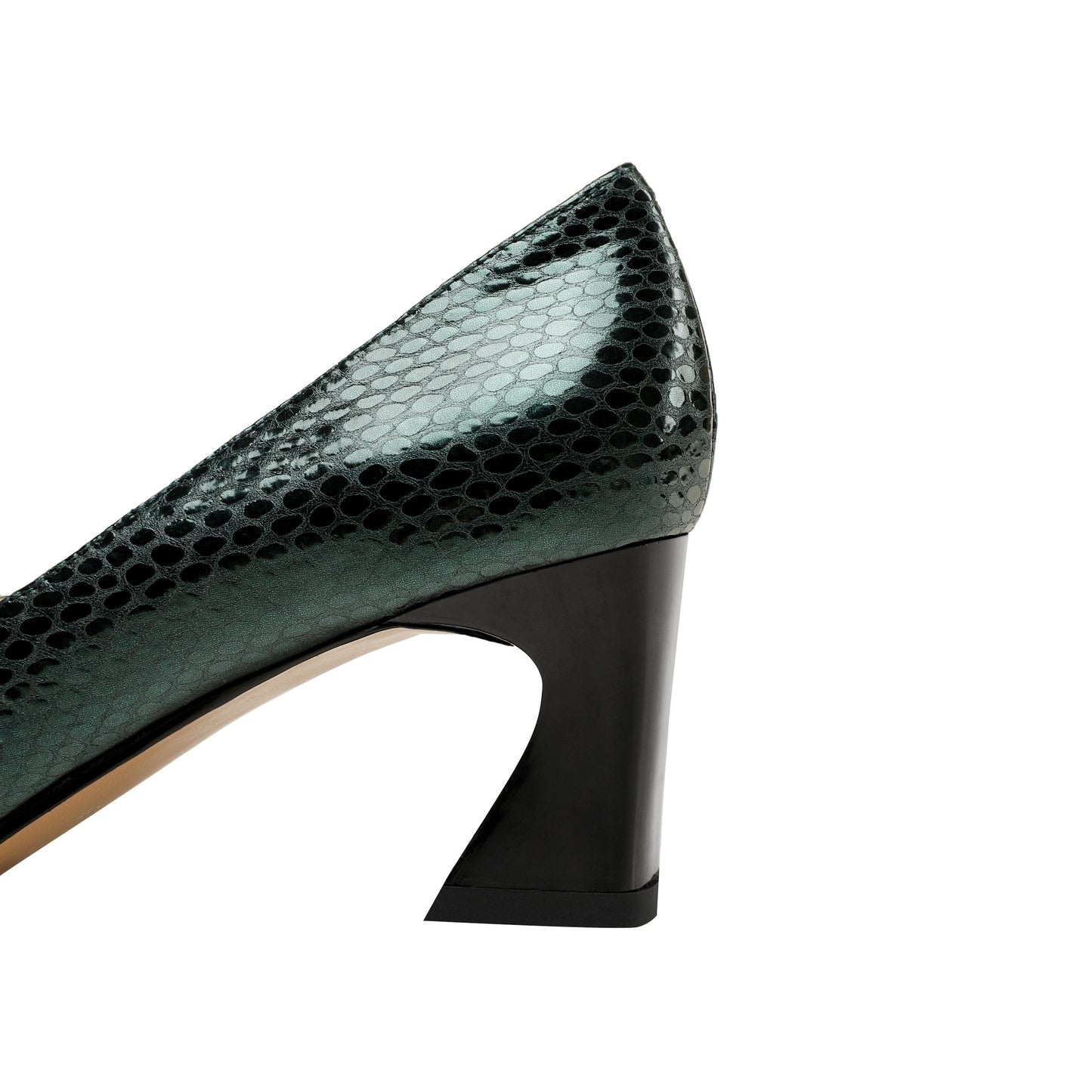 Nine Seven Handmade Women's Embossed Genuine Leather Cute Bowtie Mid Spool Heel Pointed Toe Elegant Pumps