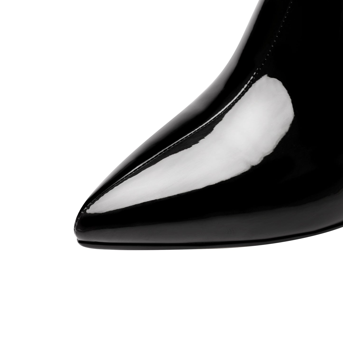 Nine Seven Women's Glossy Patent Leather Handmade Side Zip Up Block Heel Pointed Toe Cute Bow Oxford Pumps with Mesh Pattern