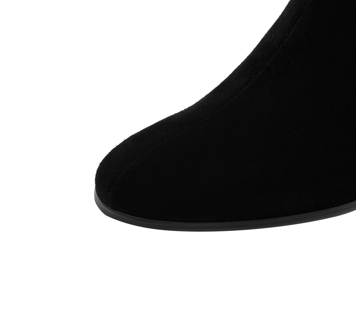 Nine Seven Women's Round Toe Suede Leather Handmade Back Zipper Casual Flat Ankle Boots