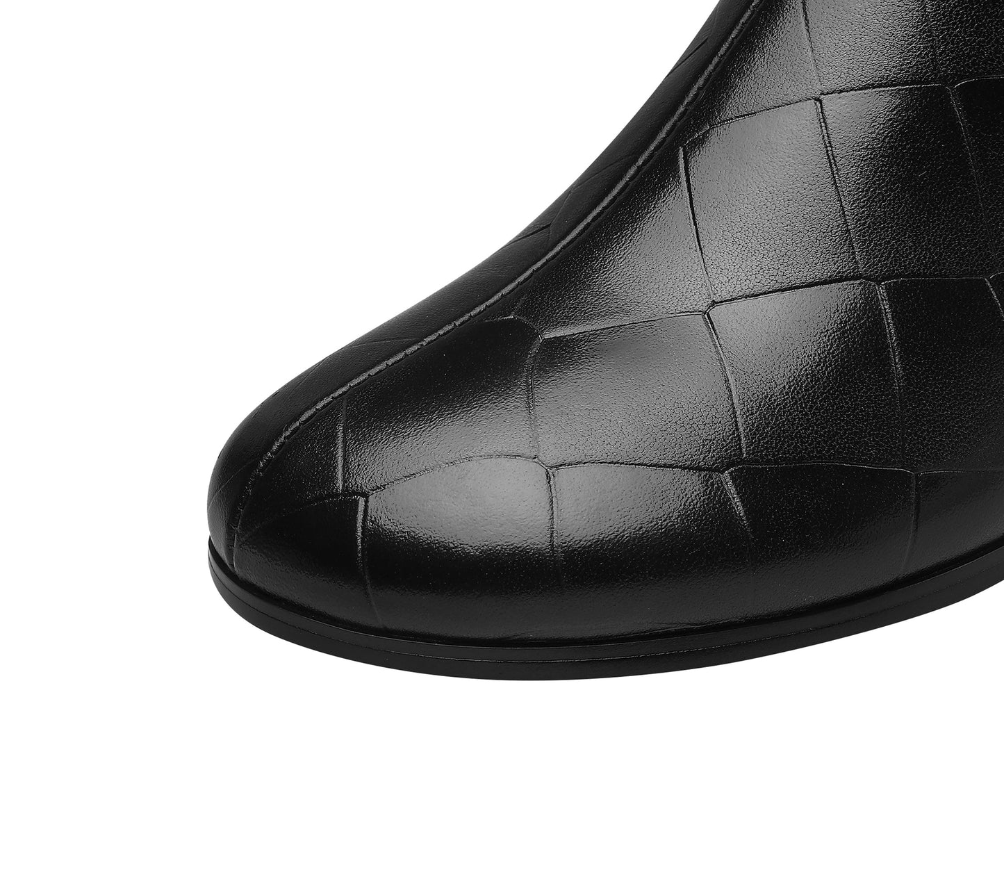 Nine Seven Women's Round Toe Genuine Leather Handmade Buckle Zip Up Casual Flat Ankle Boots