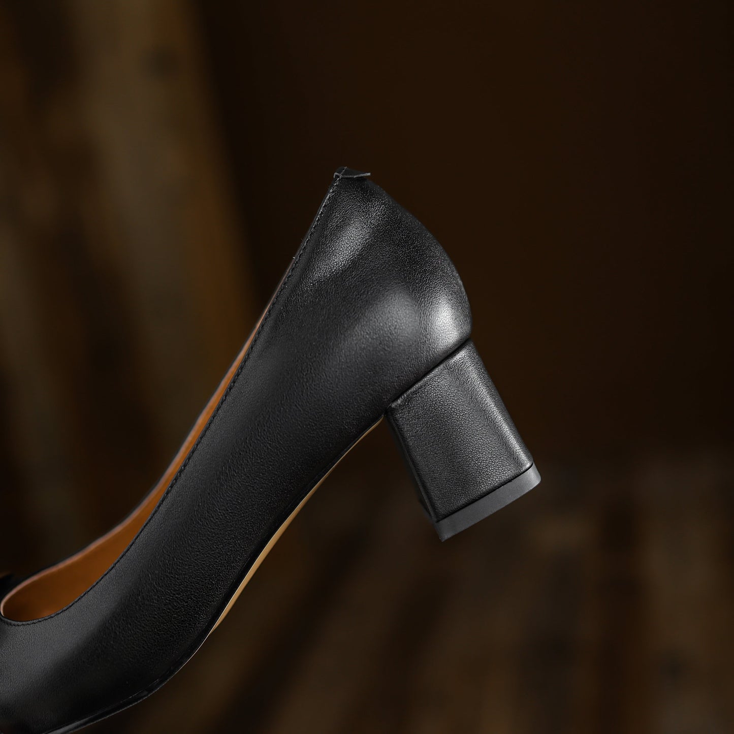 Nine Seven Women's Handmade Genuine Leather Chunky Heel Suede Square Toe Pumps Shoes